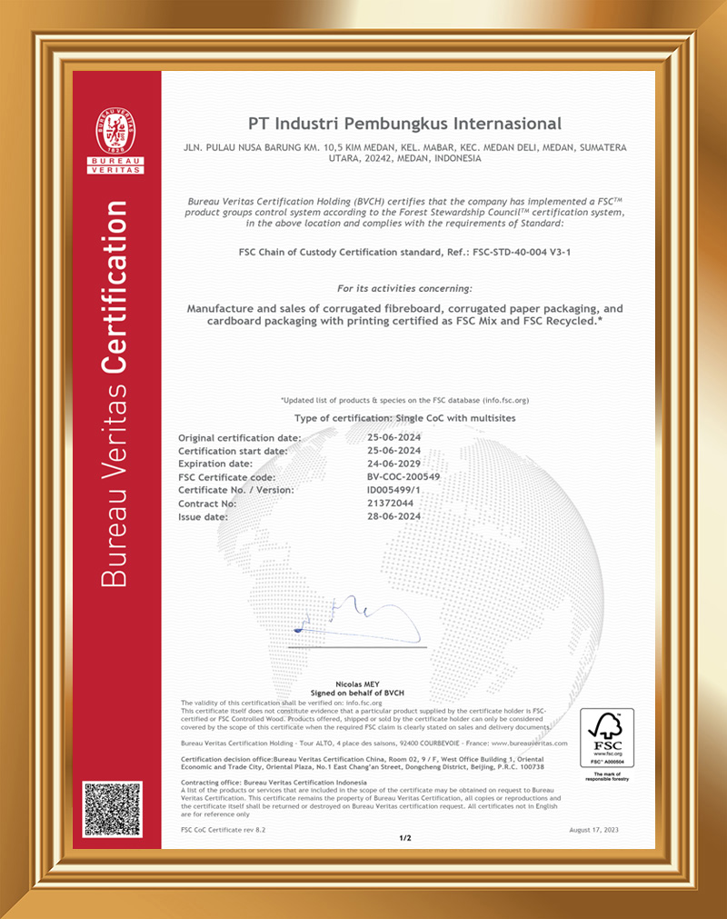 Certificate FSC COC